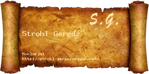 Strobl Gergő névjegykártya